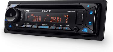 Автомобільна стереосистема Sony MEX-N7300KIT DAB з компакт-диском, подвійним підключенням Bluetooth, USB та AUX Гучний зв'язок Bluetooth 4 x55 Вт 3-кратний вихід Додаткові баси Колір Vario