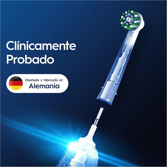 Насадки для електричних зубних щіток Oral-B Cross Action, упаковка з 8 змінних насадок для щіток, кутові щетинки, які адаптуються до кожного зуба для ретельного чищення, підходить для пошти
