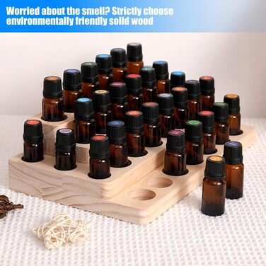 Дерев&39яна підставка для ефірних олій HOMURY з 30 отворами, коробка для зберігання ефірних олій, контейнер для зберігання ефірних олій, подарункова коробка для ароматичних олій, ефірних олій, лаку для нігтів