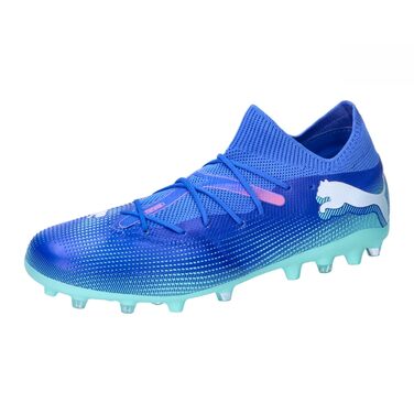 Футбольні бутси PUMA Unisex Future 7 Match Mg 46 EU Bluemazing Puma White Electric Peppermint
