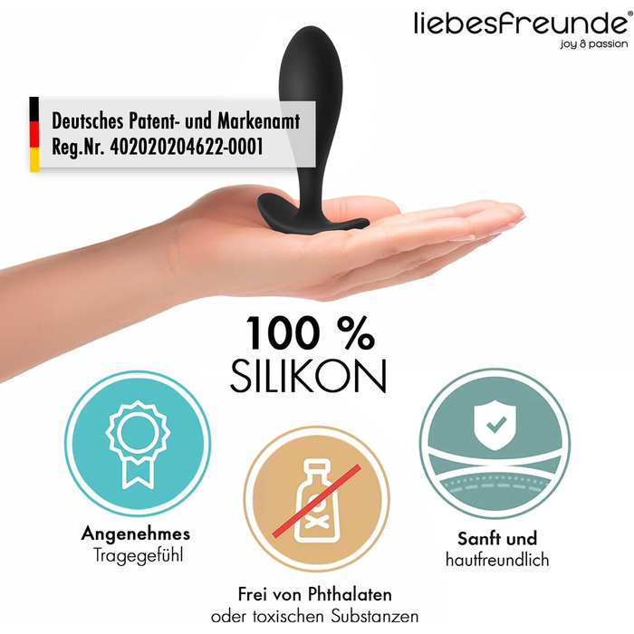 Набір анальних пробок Liebesfreunde для початківців, анальна пробка для жінок і чоловіків (мала), анальна іграшка для пар, 3 силіконові анальні пробки
