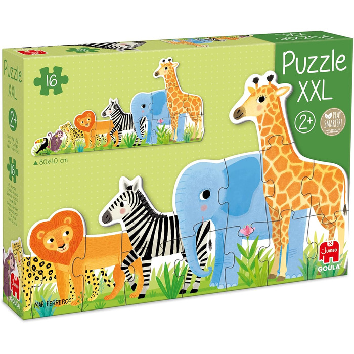 Пазл XXL&39 - Джунглі, від малого до великого, від 2 років, 53426 - &39