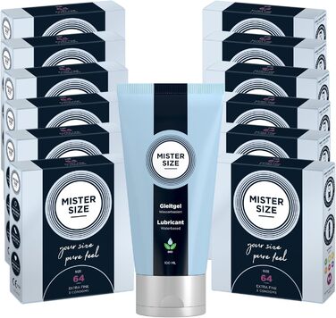 Набір MISTER SIZE 64 мм, 36 презервативів, лубрикант 100 мл