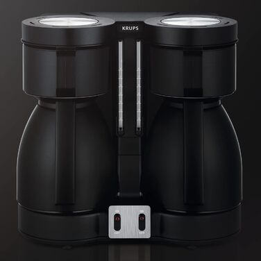 Кавоварка з термофільтром Krups Duothek KT8501 два окремі вакуумні глечики Дуже хороші ізоляційні показники 2 x 850 Вт 2 x 8 чашок Чорний сингл