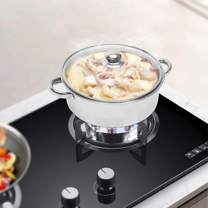 Пароварка з 5-шарової нержавіючої сталі, органічна пароварка зі скляною кришкою, скороварка для варильної поверхні та індукційної