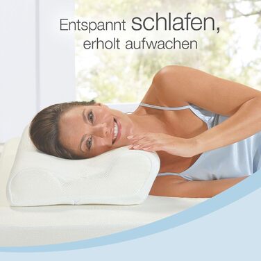 Подушка ELONEO для сну на боці, подушка для підтримки шиї, 100 мінеральна піна Visco, подушка для шиї Visco (Д 35 x Ш 50)