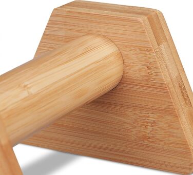 Ручки для віджимань Relaxdays, набір з 4 шт., бамбукові паралелети, 2 різних розміри, калістеніка, стійка на руках, натуральний колір