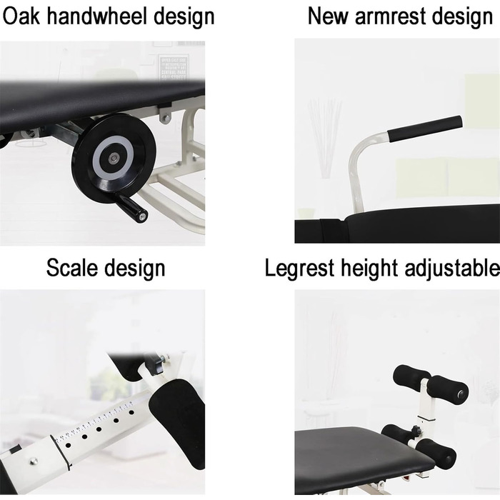 Шийне витягування, розгинання спини, Стіл для масажу попереку, Складаний масажний стіл, Стіл для витягування шийного та поперекового відділів хребта, Портативний пристрій для розтяжки поперекового відділу хребта, шириною 48 см