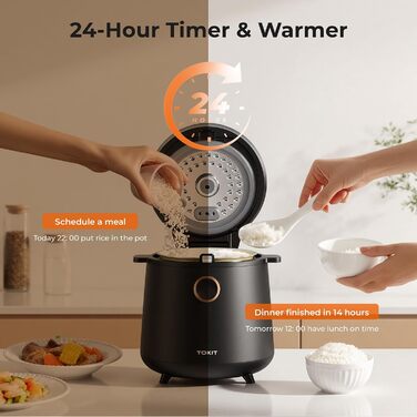 Компактна рисоварка TOKIT R1 на 1,5 л для 1-2 осіб, міні-мультиварка