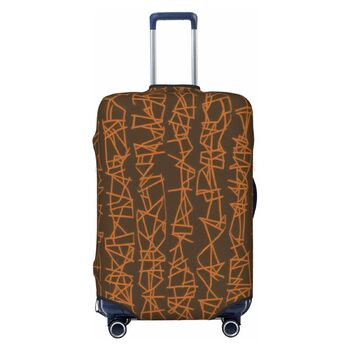 Чохол для валізи з квітковим принтом, міцний, підходить для валіз розміром 45,7 - 81,3 см, розмір M, чорний, середній