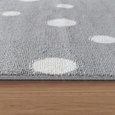 Дитячий килимок Jimri DOTS l Крапки в крапку l Печатка Oeko-Tex Колір Бежевий Синій Рожевий Дитяча кімната/молодіжна кімната (Сіри