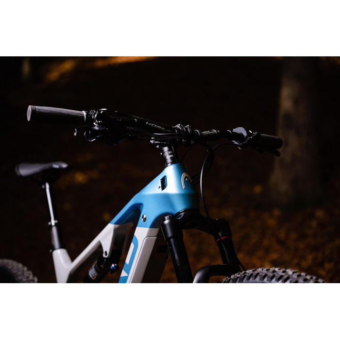 Гірський електровелосипед для дорослих Muret Trail Full Suspension E-Fully, сірий/синій 48