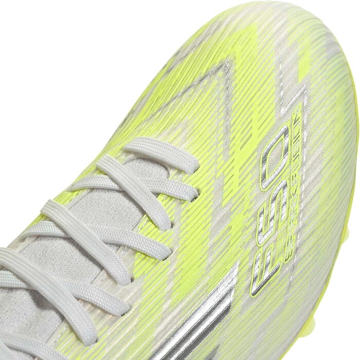 Футбольні бутси adidas F50 SPARKFUSION League Mid Cut FG/AG, жіночі, білі, залізні, жовті, високої роздільної здатності