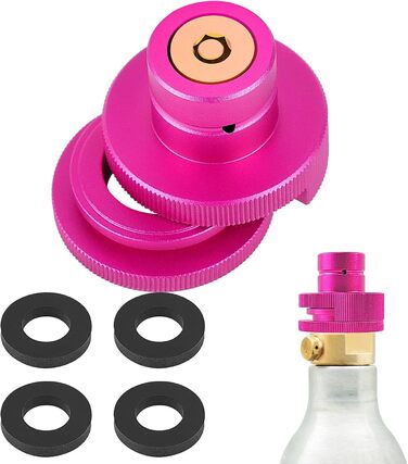 Швидкий адаптер LIAMERHE Split CO2 Швидкий адаптер для циліндра CO2 сумісний з Duo/Terra/Art/E-Duo/Crystal 3.0/Gaia Адаптер для трапецієподібної різьби Soda Stream TR21-4, F-QC3.0 з ущільнювальним кільцем