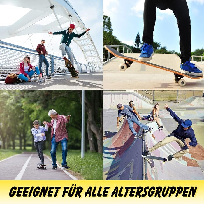 Скейтборд COSTWAY Cruiser Black 80x20 см повний круїзер для початківців ABEC-7 7-шаровий канадський клен чорний лонгборд-скейт для дітей дорослих трюків універсальний стріт парк оригінал 2025