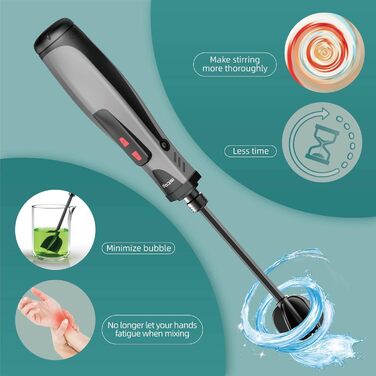 Блендер ISTOYO з епоксидною смолою, ручна акумуляторна мішалка для мінімізації бульбашок, міксер смоли для смоли, змішування силікону, змішувач епоксидної смоли, ідеально підходить для рукоділля своїми руками (включає 2 шт. и весла)