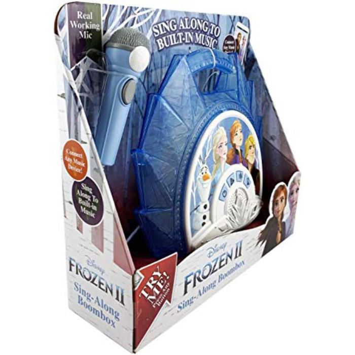 Караоке-машина ekids Frozen 2 FR-115V2, мікрофон, синя