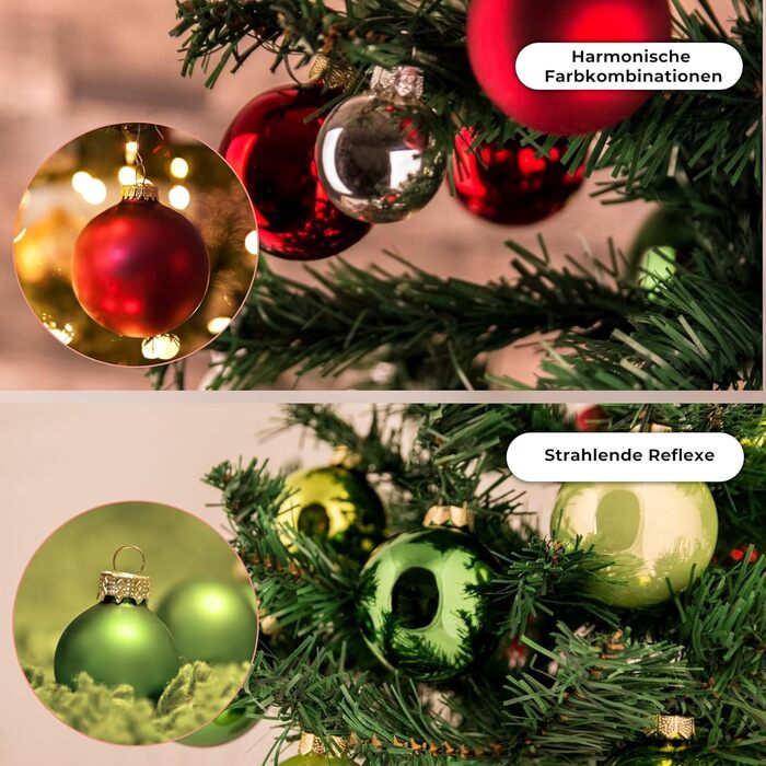 Різдвяні кульки набір з 30 шт DecoLite