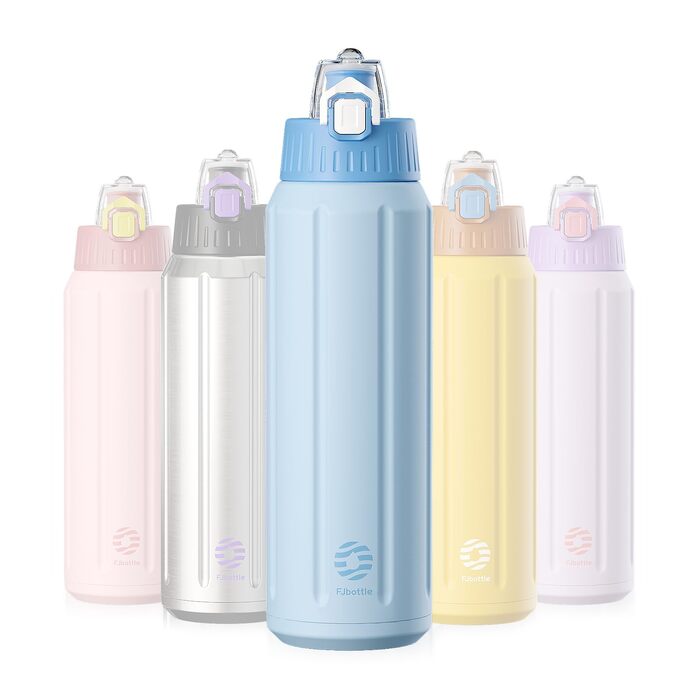 Пляшка для пиття об&39ємом 600 мл з кришкою-фільтром та запобіжним замком, герметична термос-пляшка для води, без BPA із застібкою-кришкою, для спорту, бігу, школи, фітнесу, дітей, світло-блакитний
