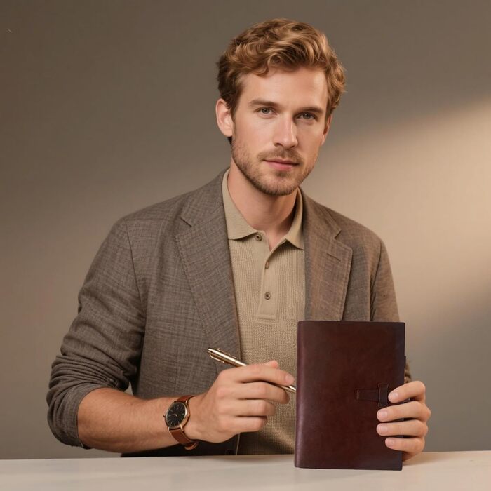 Шкіряний блокнот А5 з можливістю багаторазового поповнення, багаторазовий шкіряний щоденник, вінтажний органайзер з металевою папкою на 6 кілець, 120 сторінок, лінований папір та кишеня, для письменників, бізнесу, роботи, навчання, А5 кавово-коричневого к