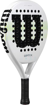 Ракетка для паделя Wilson Optix V1 – біла, серія Unisex, розмір 4-1/4" (2)