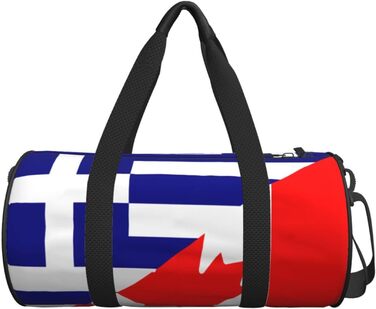 Дорожня сумка з прапорами Греції та Канади, спортивна сумка для йоги та коротких подорожей
