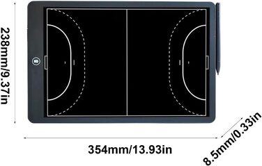 РК-дошка для письма, РК-дошка для малювання, 16-дюймова футбольна тактична дошка для письма - нотатки для футбольних тренерів, РК-планшет для стратегічного письма, обладнання p A