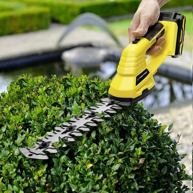 Акумуляторні ножиці для трави та кущів TROTEC PGSS 10-20V Лезо для трави 10 см, Лезо для кущів 20 см Запобіжний вимикач, батарея не входить до комплекту