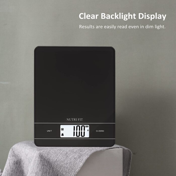 Цифрові кухонні ваги NUTRI FIT, що перезаряджаються, USB електронні кухонні ваги, висока точність, портативна та функція тари, 11