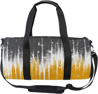 Спортивна сумка з абстрактним жовто-чорним візерунком, дорожня сумка з міцної тканини, ідеальна для поїздок на вихідні, для чоловіків та жінок, для спорту та на ніч.