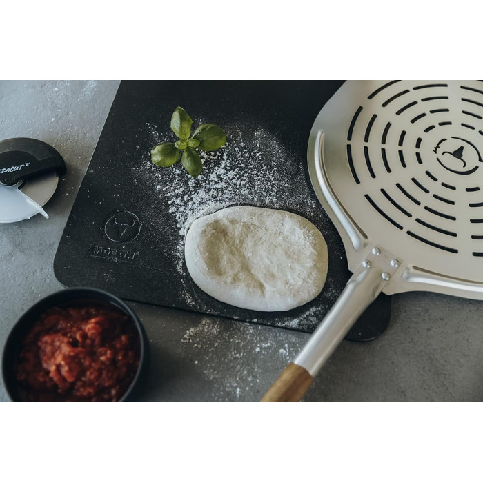 Камінь для піци BlackSteel - сталь для випікання для духовки та гриля - прямокутне деко для духовки - 35см х 35см х 6мм Легована с