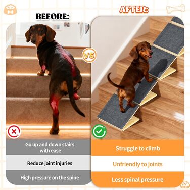 Пандус для собак TNELTUEB для сходів, 2 шт.
