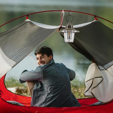 Портативний світлодіодний кемпінговий ліхтар із шипом для землі, акумуляторний, ударостійкий, у вінтажному стилі, теплий білий колір, білий ліхтар для намету на вулиці для надзвичайних ситуацій та риболовлі