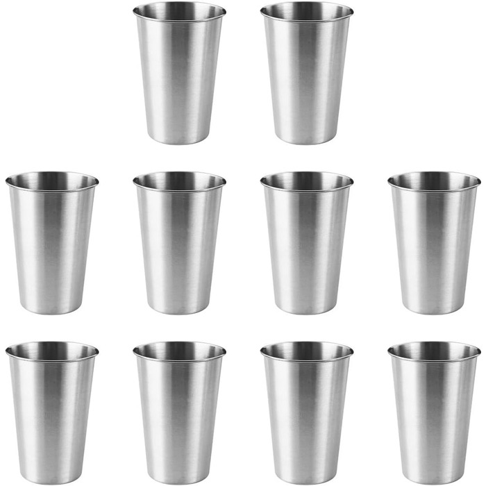 Стаканчик для води з нержавіючої сталі, 350 мл, міцна конструкція з нержавіючої сталі 304, штабельований дизайн для кемпінгу, вечірок та використання на свіжому повітрі