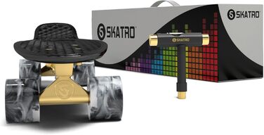 Міні-скейтборд крейсер. 22-дюймова пластикова дошка в ретро стилі, в комплекті з чорною мамбою