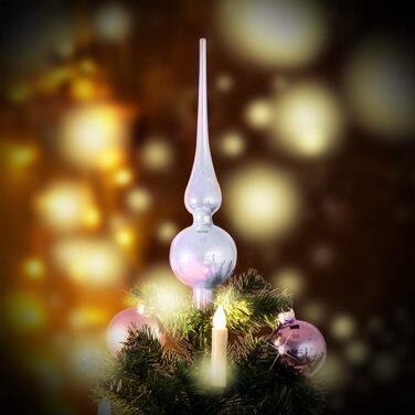 Різдвяна верхівка для ялинки глянцева 28 см com-four