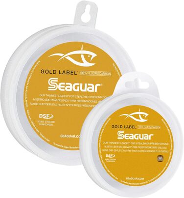 Флюорокарбонова волосінь Seaguar Gold Label, тонка та міцна рибальська волосінь, подвійна структура для міцності та мякості, низька память для легкого затягування вузлів