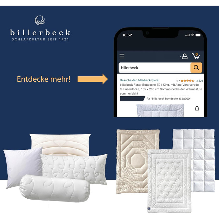 Подушка Billerbeck Silver-Dream - 80 x 80 см на блискавці подушка зі срібним покриттям індивідуально регульована