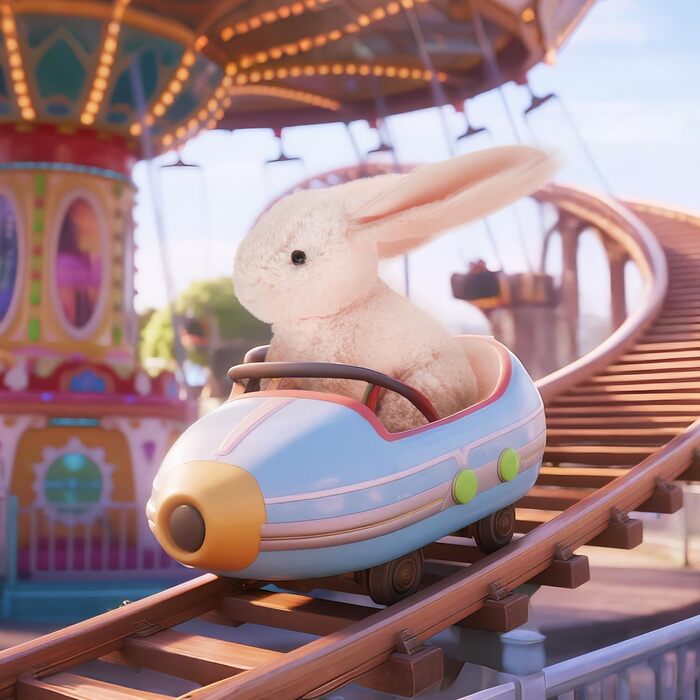 Плюшева іграшка Apricot Lamb, світло-рожевий кролик, 20 см