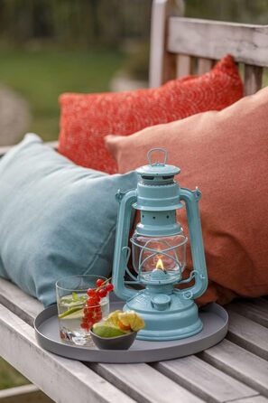 Ліхтар Feuerhand Storm Baby Special 276 - Виготовлено в Німеччині з 1893 року - Гасова лампа виготовлена зі сталі з порошковим покриттям та ударостійкого скла - Світло-зелений