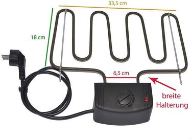 Універсальний електричний обігрівач 2000 Вт для коптильні/коптильної шафи (електричний комплект з універсальним кронштейном - широкий) Електричний комплект з універсальним кронштейном (широкий)