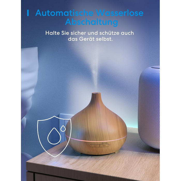 Ароматичний дифузор Meross працює з Apple HomeKit, Alexa та Google Home, розумний ультразвуковий зволожувач повітря з ефірними олі