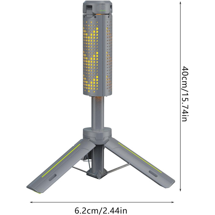 Портативний кемпінговий ліхтар, регульована яскравість та висота, 8000 мАг, водонепроникний, для наметів, походів, риболовлі, активного відпочинку, висувний кемпінговий ліхтар