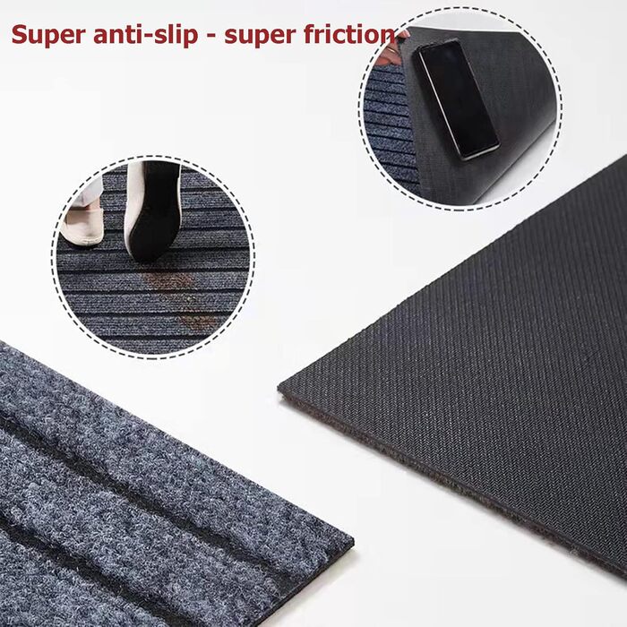 Протиковзкі килимки для сходів, що миються, для використання всередині та зовні приміщень, водонепроникні гумові килимки для сходів, протиковзкі накладки на килимки для сходів (4 шт.), протиковзкий килимок для дітей, людей похилого віку та собак (колір че