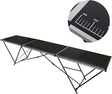 Складаний алюмінієвий стіл для шпалер TRUTZHOLM 300x60 см Багатофункціональний стіл із практичною вимірювальною шкалою Вантажопідйомність до 30 кг, стійка МДФ-плита товщиною 3 мм