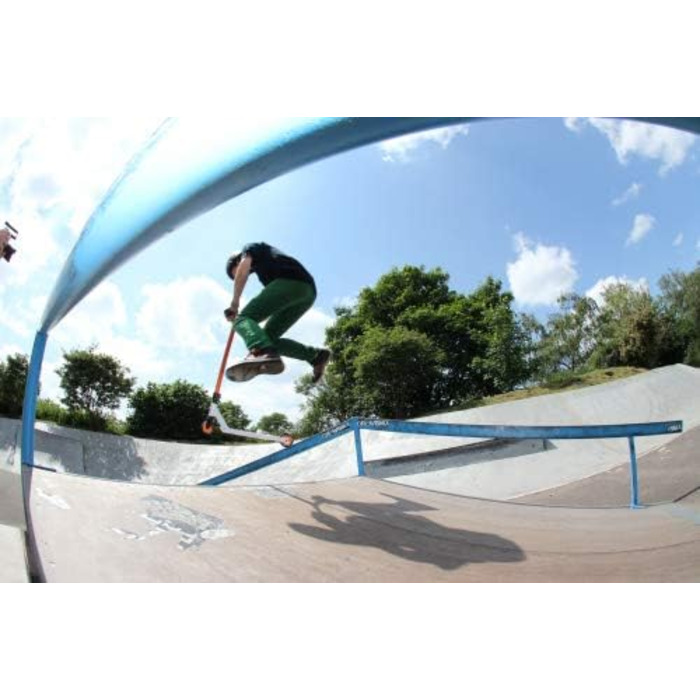 Самокат для дітей від 6 років - кермо на 360 градусів - надзвичайно міцний - самокат для трюків з вантажопідйомністю 100 кг - сині