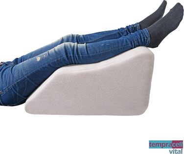 Подушка для підняття ніг, клин для ніг, опора для ніг ергономічна, ортопедично підтримуюча хвилеподібна форма, для важких ніг пінопластова подушка для ніг (2 50 x 45 x 27 см, сіра)