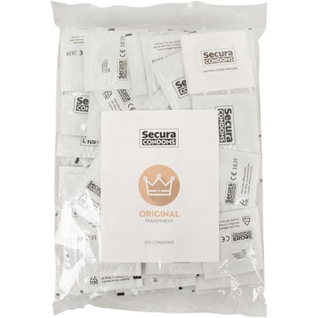 Презервативи Secura Original 100 - 100 прозорих презервативів для чоловіків без гормонів