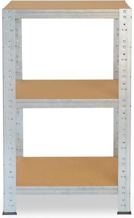 Міцний домашній стелаж, оцинкований/металевий стелаж з 3 полицями/металевий стелаж для підвалу, гаражний стелаж, стелаж для майстерні або стелаж для зберігання/змішаний металевий стелаж з вантажопідйомністю 175 кг В 100см / Ш 50см / Г 50см, 100x50x50