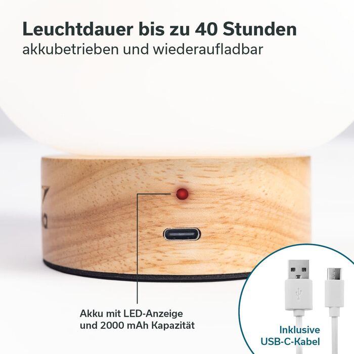 Ліхтар для кемпінгу Skandika Gnista Акумуляторний світлодіодний ліхтар, 180-210 люмен, із зарядним кабелем USB Type-C, 2000 мАг, 3 кольори світла, плавне регулювання яскравості, підвісний Ліхтар для кемпінгу, активного відпочинку на свіжому повітрі та пох